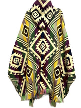 Alpaca Poncho Hoodie - Geometrics