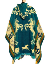 Alpaca Poncho Hoodie - Wild Horse